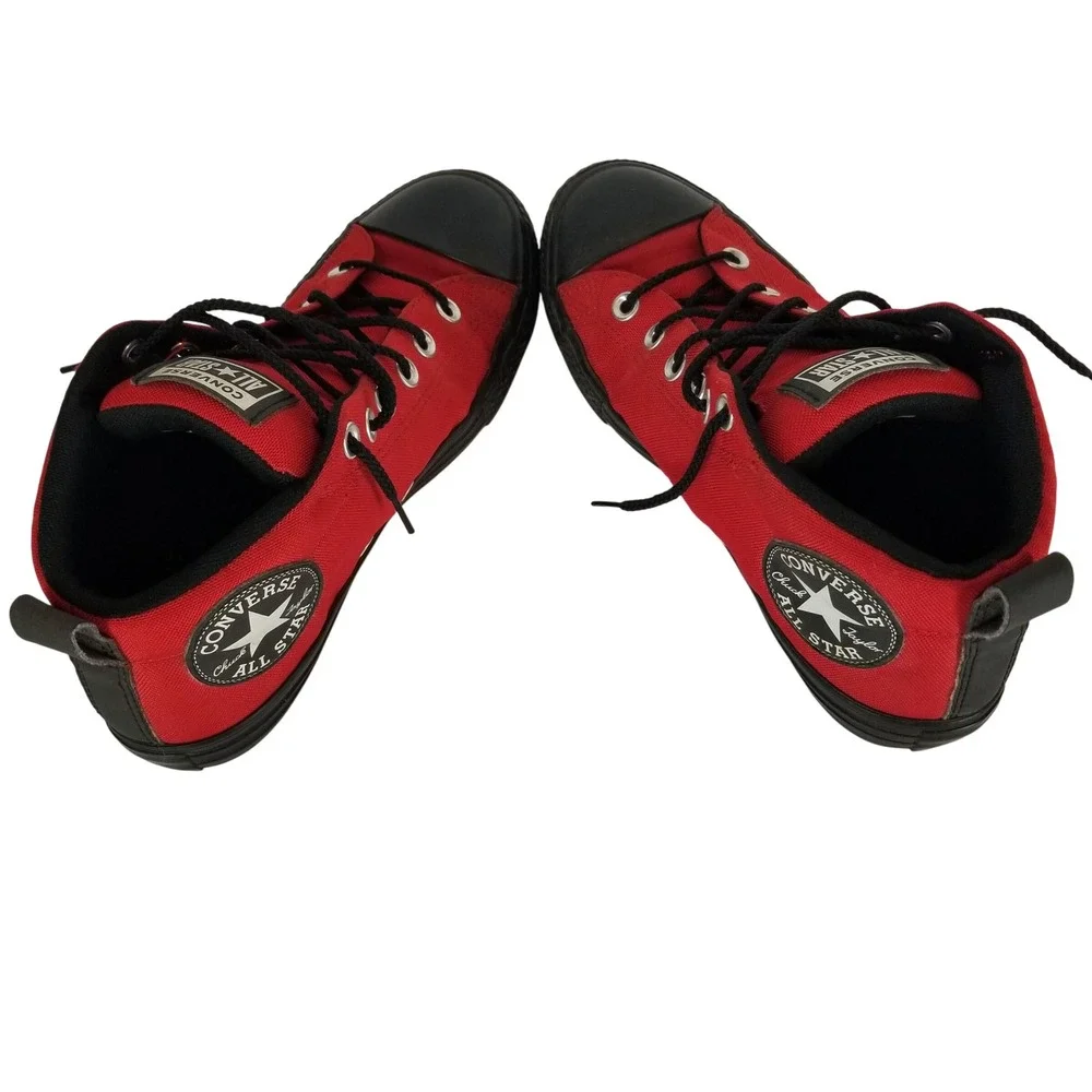 Converse Chuck‎ Taylor All Star Street Mid Top Red Black Canvas Junior Size 5